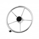 13-1/2inch 342mm Steering Wheel Stainless Steel 316 Marine Grade with Spinner Handle Knob Boat Yacht