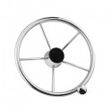 13-1/2inch 342mm Steering Wheel Stainless Steel 316 Marine Grade with Spinner Handle Knob Boat Yacht