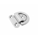 6mm Mirror Polish Marine Grade 316 Stainless Steel Boat Folding Pad Eye Lashing D Ring Tie Down Cleat for Yacht Motorboat Truck
