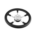 Steering Wheel Boat Accessories Marine 13-1/2 inch Boat Stainless Steel with Polyurethane Foam Black Fits 3/4 Inch Shaft