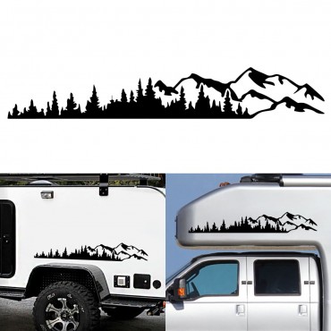 Car Side Body Sticker Decal Mountains For RV SUV Camper Motorhome Van Caravan