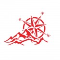 Hood Body Sticker Decal Large Compass with Mountains Navigation Pattern For Camper RV Car Boat