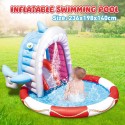Inflatable Swimming Pool Play Center Slide Sprayer Baby Kids Swim 236x198x140cm