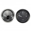 KUS Fuel/Water Level Gauge Marine/Boat Tank Level Indicator Black 52mm 0-190°