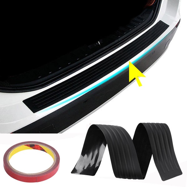 104cm PVC Rubber Rear Bumper Sill Protector Plate Cover Guard Pad Moulding for VW/Audi/BMW SUV