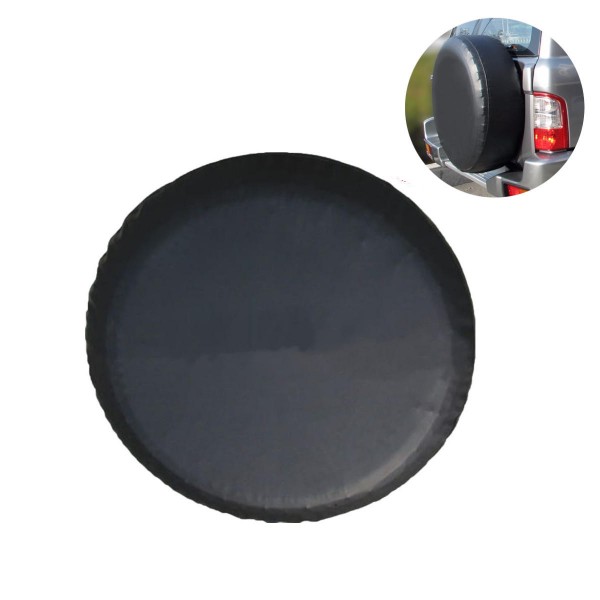15 Inch Black PVC Leather Spare Wheel Tire Cover Waterproof Size M for Jeep/ Wrangler/ SUV Car