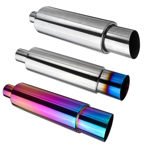 2 Inch Inlet 3.5 Inch Outlet Car Motorcycle Bike Exhaust Muffler Pipe Tip Universal