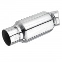 2.5 Inch 63mm Inlet Chrome Exhaust Pipe Muffler Silencer Resonator Chrome