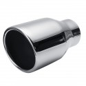 2.5Inch In 4Inch Out Stainless Chrome Car Tail Rear Exhaust Muffler Pipe Tip Cut Durable