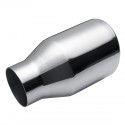 2.5Inch In 4Inch Out Stainless Chrome Car Tail Rear Exhaust Muffler Pipe Tip Cut Durable