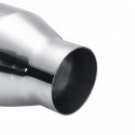 2.5Inch In 4Inch Out Stainless Chrome Car Tail Rear Exhaust Muffler Pipe Tip Cut Durable