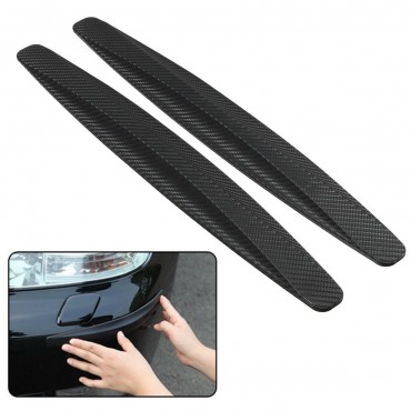 2PCS Universal Car Carbon Fiber Anti-Rub Strip Bumper Body Corner Guard Guard