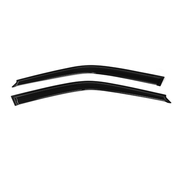 2Pcs For Honda Civic 2DR Coupe 1998-2000 Mugen Style 3D Wavy Black Plastic Exterior Visor Vent Shades Window Sun Rain Guard Deflector