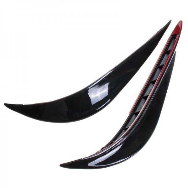 2pcs Black Universal Car Auto Vehicle Front Bumper Corner Protector Lip Guard