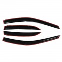 4Pcs Fit 98-02 Accord 4DR Sedan Mugen Style 3D Wavy Plastic Exterior Visor Vent Shades Window Sun Rain Guard Deflector