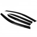 4Pcs For 03-07 Accord 4DR Coupe Mugen Style 3D Wavy Black Plastic Exterior Visor Vent Shades Window Sun Rain Guard Deflector