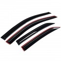 4Pcs For Corolla 2009-2013 Mugen Style Wavy UV Plastic Exterior Visor Vent Shades Window Sun Rain Guard Deflector