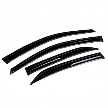 4Pcs For Corolla 2009-2013 Mugen Style Wavy UV Plastic Exterior Visor Vent Shades Window Sun Rain Guard Deflector