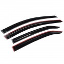 4Pcs For Corolla Acrylic 2014-2019 Mugen Style 3D Wavy Plastic Exterior Visor Vent Shades Window Sun Rain Guard Deflector