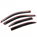 4Pcs For Honda Civic 4DR 16-20 Mugen Style Wavy UV Plastic Exterior Visor Vent Shades Window Sun Rain Guard Deflector