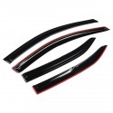 4Pcs For TOYOTA Camry 2007-2011 SE XV40 3D Wavy Plastic Exterior Visor Vent Shades Window Sun Rain Guard Deflector