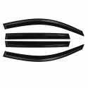 4Pcs For TOYOTA RAV4 2006-2012 JDM Wavy 3D Style Plastic Exterior Visor Vent Shades Window Sun Rain Guard Deflector