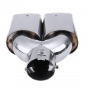63mm 2.5inch Stainless Steel Inlet Tail Rear Pipe Tip Muffler Exhaust Silencer Cover
