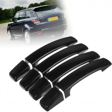 8X ABS Gloss Black Door Handle Cover Trim for Range Rover Sport Discovery 3 Freelander 2 2005-2009