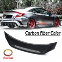 Car Carbon Fiber Color Highkick Duckbill Rear Trunk Spoiler Wing FOR Honda Civic Sedan V3 2016-2019