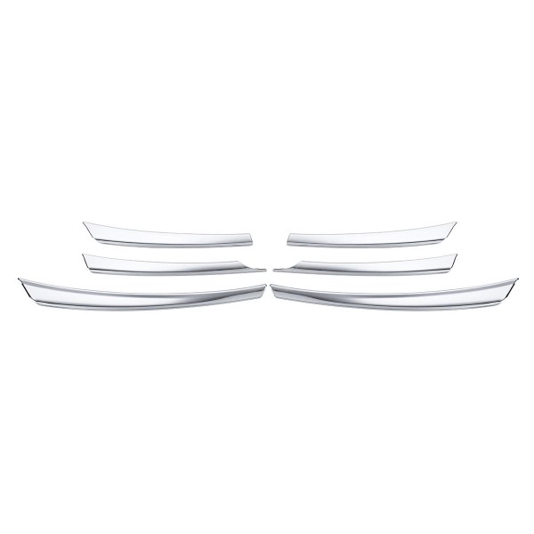Chrome Front Mesh Grille Head Bumper Cover Trim Fit for 2015-2017 NISSAN VERSA LATIO