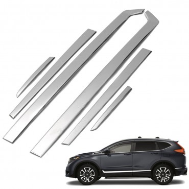 Chrome Stainless Steel Door Side Body Mouldings Cover Trim For Honda CRV 2017-2018