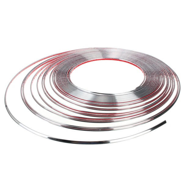 DIY Silver 15M 6mm Car Auto Chrome Moulding Trim Strip For Window Bumper Grille