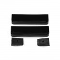 Front Lip Chin Bumper Protector Body Kits Black with White Line Fits Universal Car Bumper Exterior Body Accessories