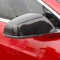 Pair Real Carbon Fiber Add-On Car Side Mirror Cover Caps for Tesla Model S 2012-2017