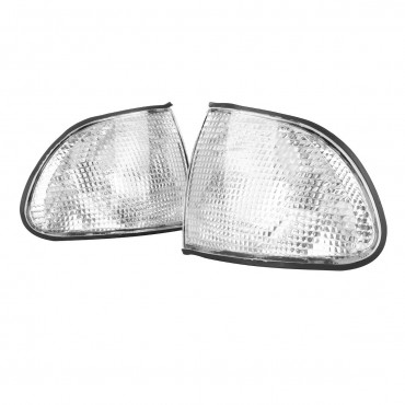 Side Parking Corner Light Cover Clear Lampshade Set for BMW E38 7 Series 1995-1998