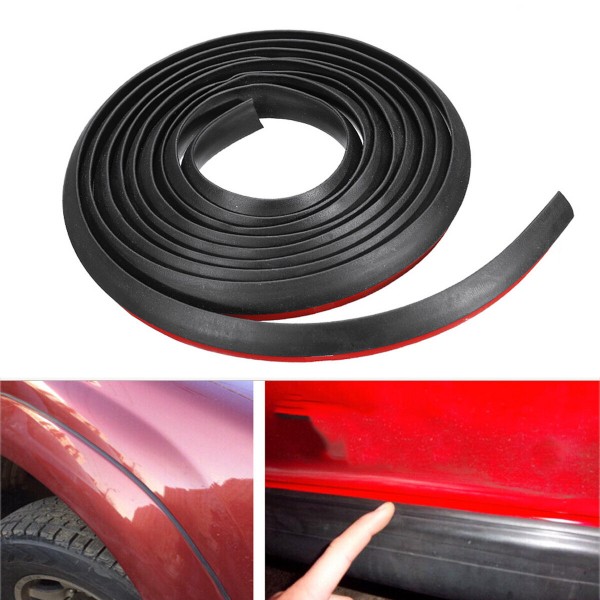 Universal 2M Black Rubber Seal Car Door Edge Guard Molding Trim Protectors Strip