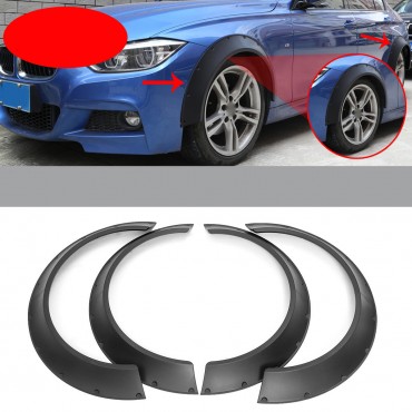 Universal Car Fender Flares 4 Piece Flexible Durable Polyurethane Body Kits Extra Wide Body Wheel Arches