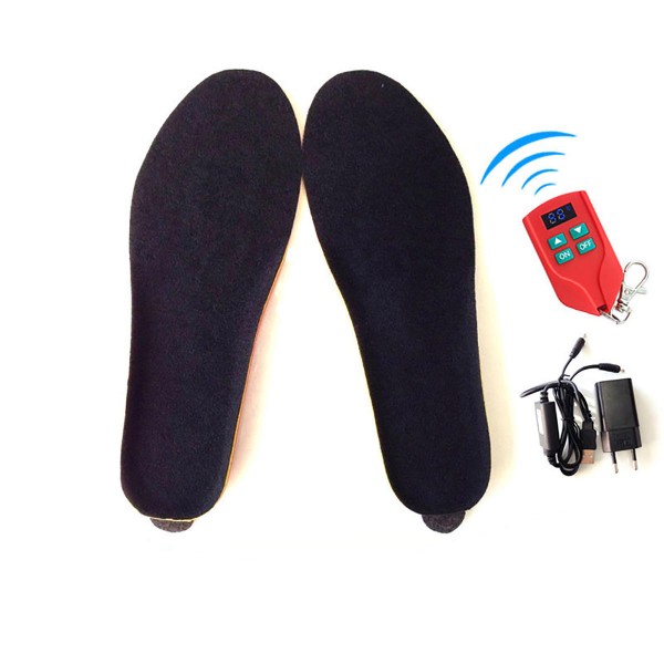 2000mAh Rechargeable Battery Wireless Heated Insole Winter Portable Shoe Boot Foot Warmer 41-46 Code