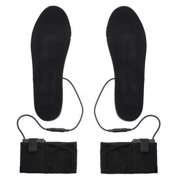 Battery Powered Electric Heated Shoe Insole Foot Heater Sock Winter Warmer Pads Black