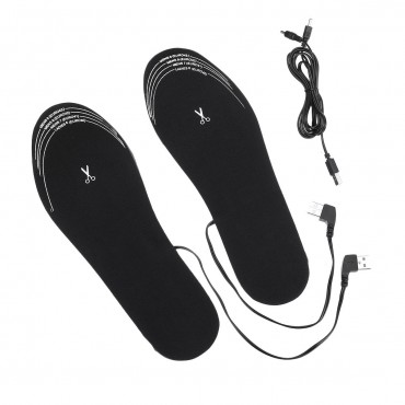 Cuttable Winter Heated Insoles Women Men Electric USB Heating Warm Foot Pads