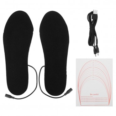 Electric Heated Shoe Insole Cut-to-Fit Warm Socks Feet Heater USB Foot Winter Warmer Pads Insoles