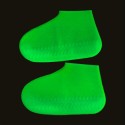 Fluorescence Night Vision Reusable Shoe Covers Dustproof Rain Cover Winter Step In Shoe Waterproof Silicone 25-45 Yard