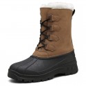 Men's Winter Snow Fashion Boots Shoes Casual Lace Up Soft Warm Increased