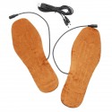 Pair Electirc USB Heating Insole Shoe Pad Rechargeable Electric Foot Warmer