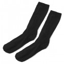 Pair Electric Heated Socks Hot Boot Feet Warmer For Motorcycle Riding Skiiing Black