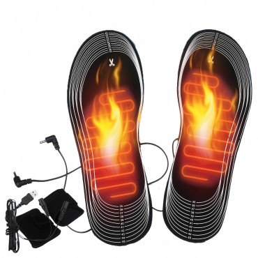 Rechargeable Heated Insoles Foot Warmer Heater Heat Boots Shoes Pad USB Charging Electric Heating Shoes Insoles