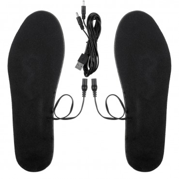 USB Charge Cuttable Electric Heated Insole Battery Powered Winter Heating Shoes Pad For Shoes Keep Feet Warmer Carbon Fiber
