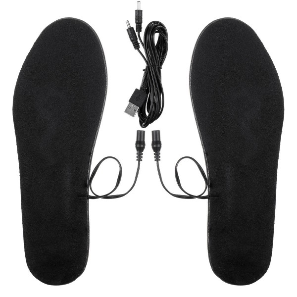 USB Charge Cuttable Electric Heated Insole Battery Powered Winter Heating Shoes Pad For Shoes Keep Feet Warmer Carbon Fiber