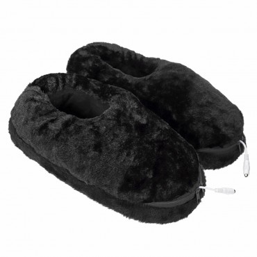 USB Electric Heating Shoes Slippers Heated Plush Foot Pad Winter Warmer Snow Boots