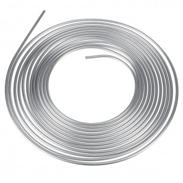 25 Foot Coil Roll Coil of 1/4inch OD Steel Zinc Silver Brake Line Fuel Tubing Kit